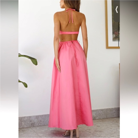 Hello Molly “Should We Go” Pink Maxi dress size Small sz 4 - Picture 3 of 15